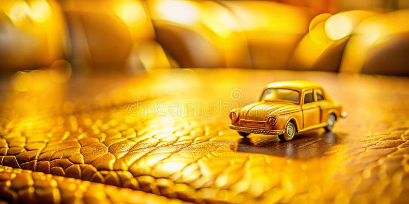 Intriguing Miniature Yellow Leather Texture A TiltShift Photography Exploration of Detailed Surface Patterns royalty free illustration