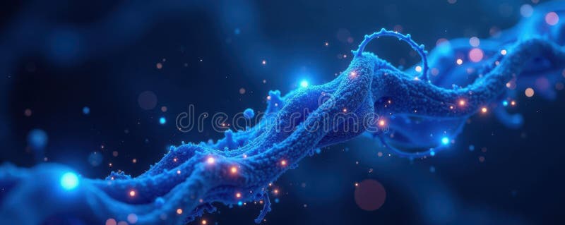 Intrikå blå nätverk av glödande fibrer abstrakt neuralnätsutformning modern anslutning artificiell intelligensbakgrund. Intricate blue network of glowing fibers abstrakt neural net design modern anslutning artificiell intelligensbakgrund Vector illustration för högkvalitativ utskrift AI Generated
