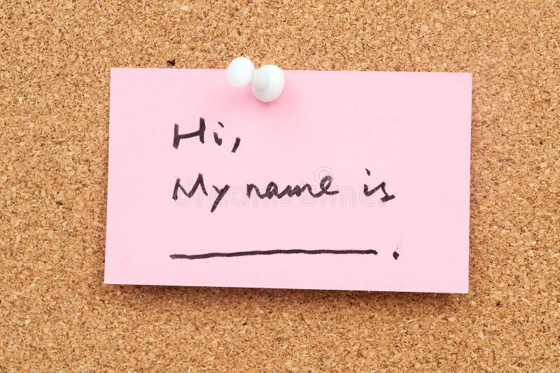 Introducing myself stock images