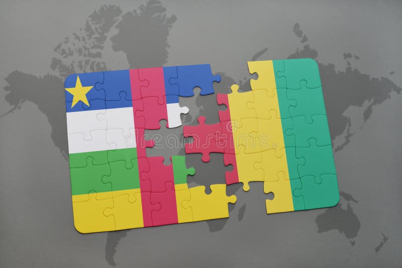 intryguje z flaga państowowa środkowo-afrykański republika i gwinea na światowej mapie ilustracji intryguje z flaga państowowa środkowo-afrykański republika i gwinea na światowej mapie ilustracji