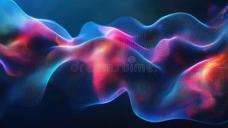Intuitive flowing AI interface stock images