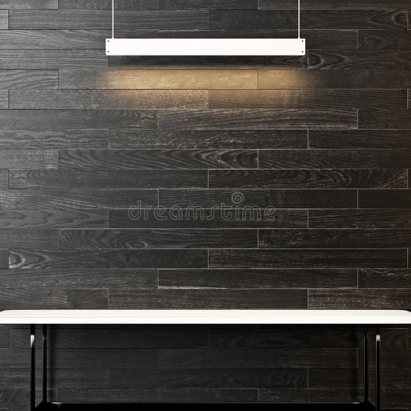 Intérieur avec la table et la lampe vides images libres de droits Intérieur avec la table et la lampe vides images libres de droits