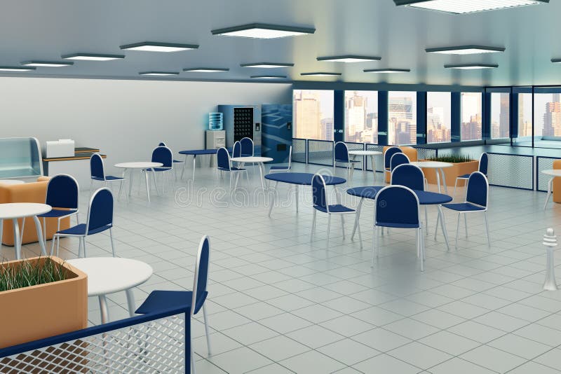 Intérieur de cantine illustration de vecteur Intérieur de cantine illustration de vecteur