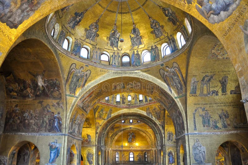 Intérieur de la basilique Venise, Italie de St Mark. photographie stock Intérieur de la basilique Venise, Italie de St Mark. photographie stock
