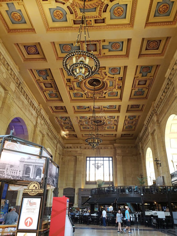 Intérieur de station le Kansas des syndicats de bâtiment historique photos libres de droits Intérieur de station le Kansas des syndicats de bâtiment historique photos libres de droits