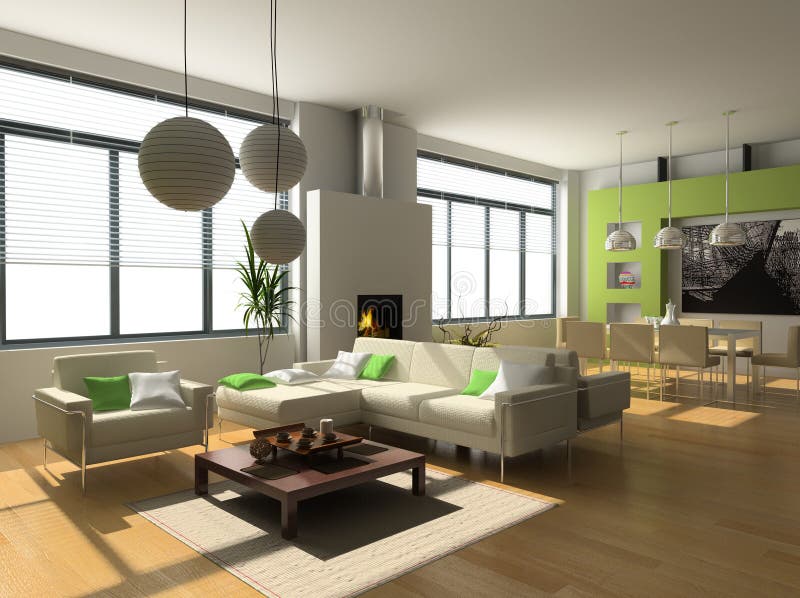 Intérieur moderne photos libres de droits