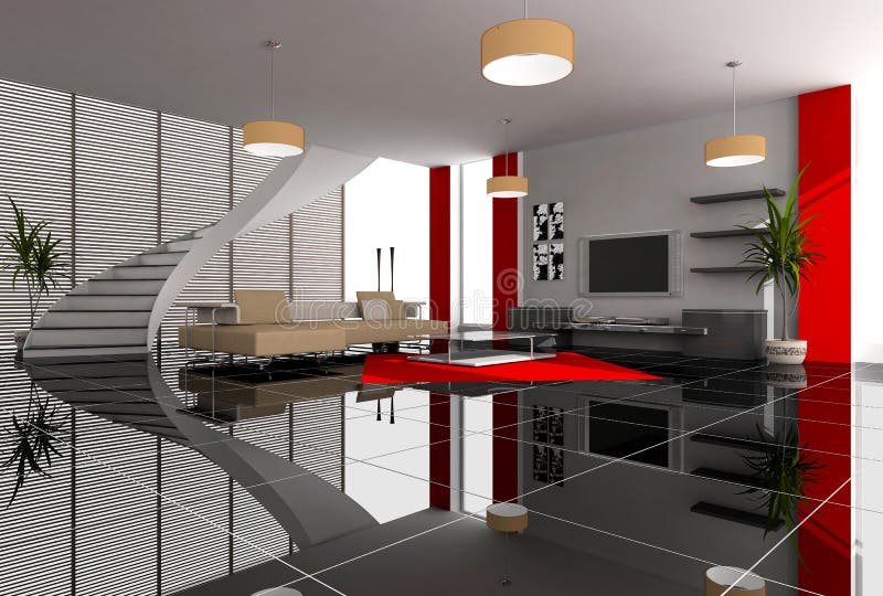Intérieur moderne photos libres de droits