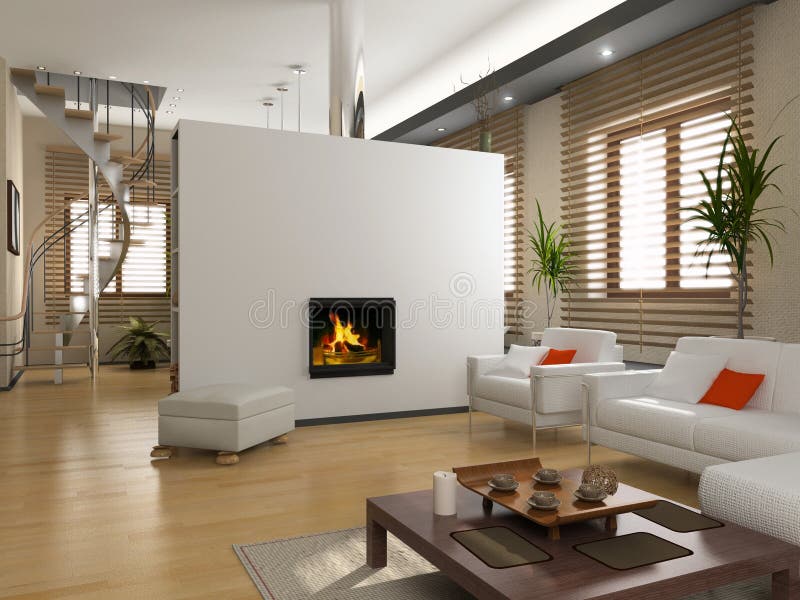 Intérieur moderne images libres de droits