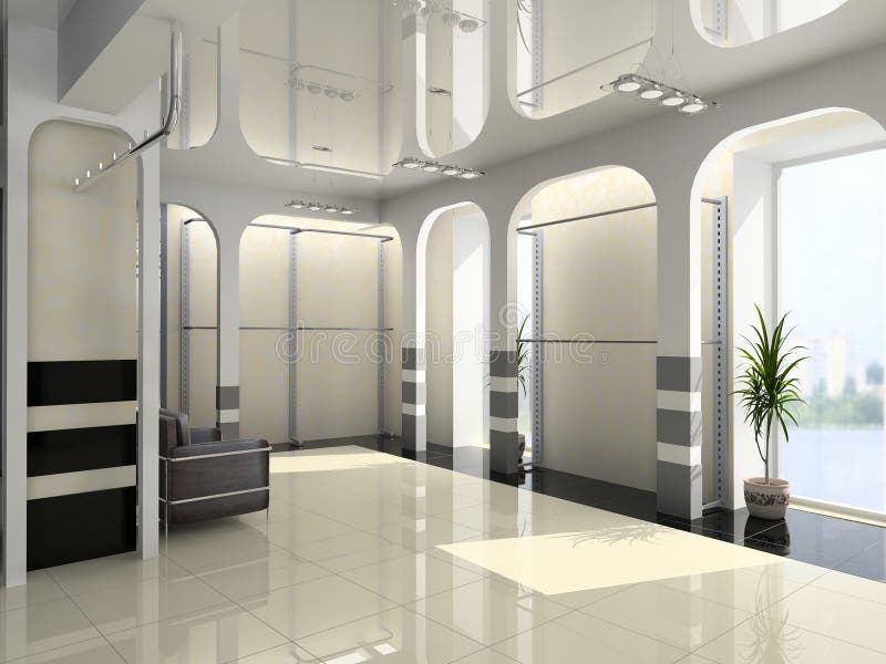 Intérieur moderne de système image libre de droits Intérieur moderne de système image libre de droits