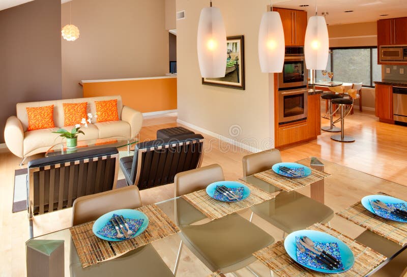 Intérieur résidentiel contemporain moderne photos stock Intérieur résidentiel contemporain moderne photos stock