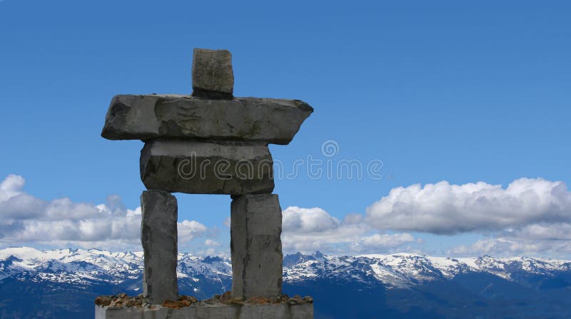 Inukshuk, symbol of the 2010 Winter Olympics, to be held in Vancouver, Canada.