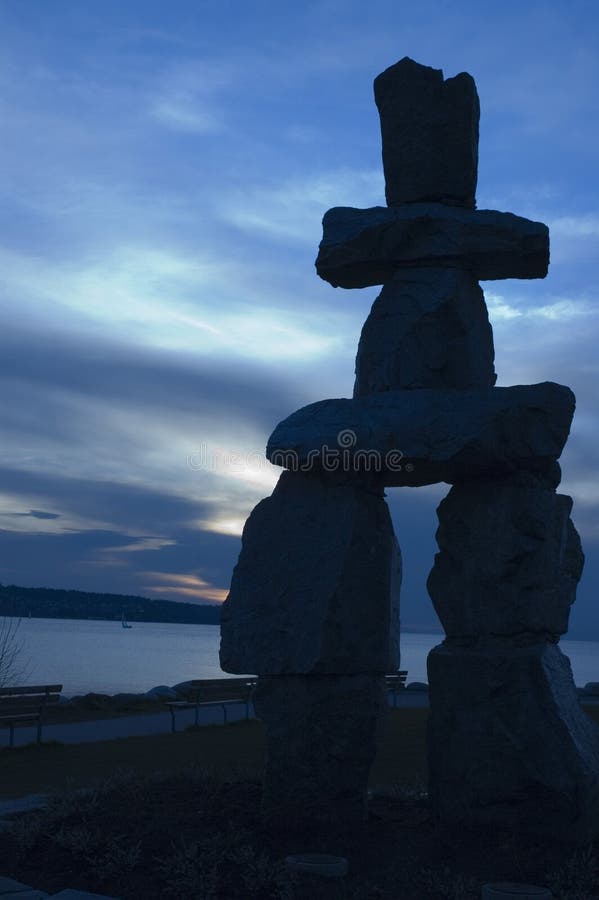 Inukshuk stock image. Image of destination, tourism, native 2969207