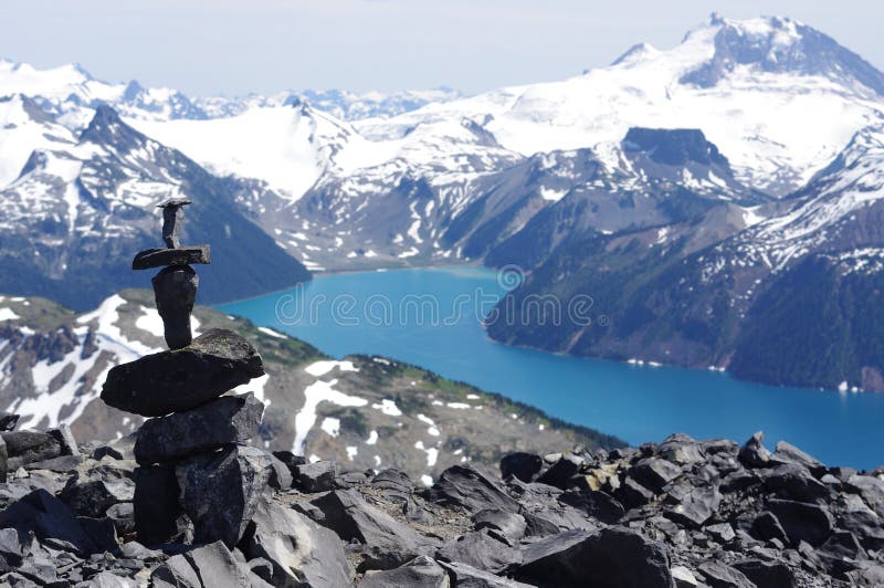 Inuksuk on top of Black Tusk mountain