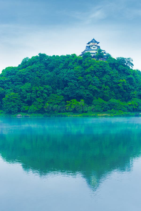 Inuyama Castle Reflected River Blue Sky Day V