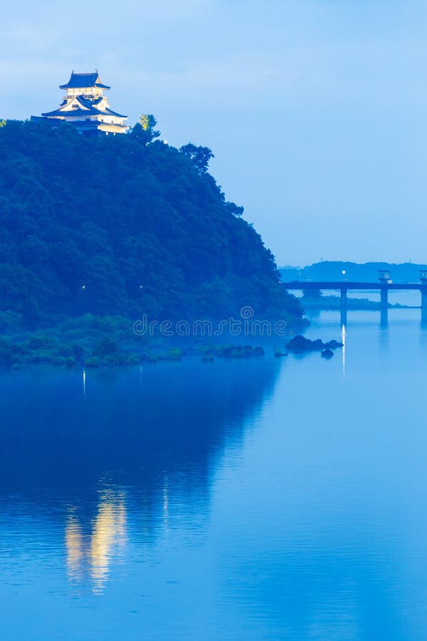 Inuyama Castle Reflected River Evening Blue Hour V