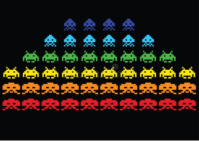 Invaders of Space vector illustration