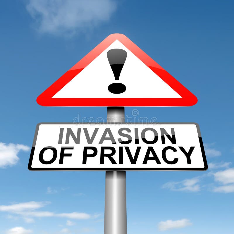 Invasion of Privacy Warning Stock Illustration Illustration of