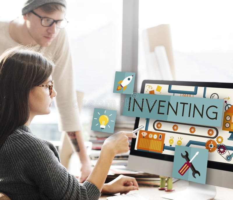 Inventing Innovation Create Creative Process Concept stock photos