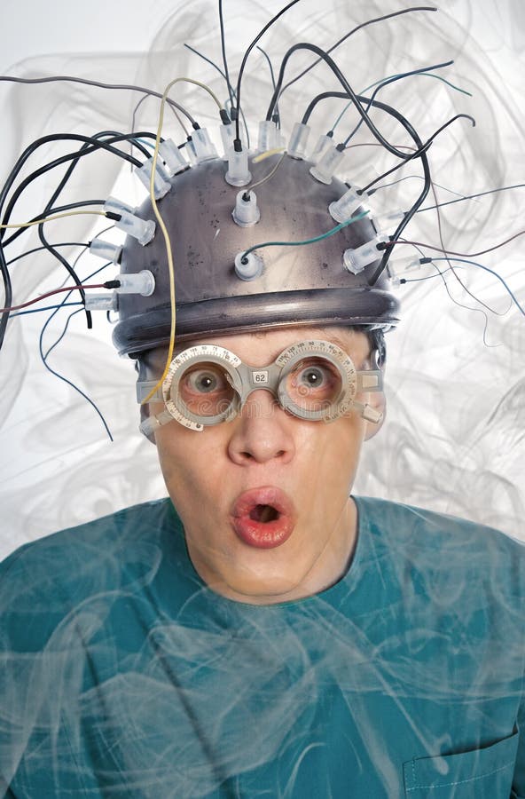 Inventor of a Helmet for Brain Research Stock Image - Image of ...