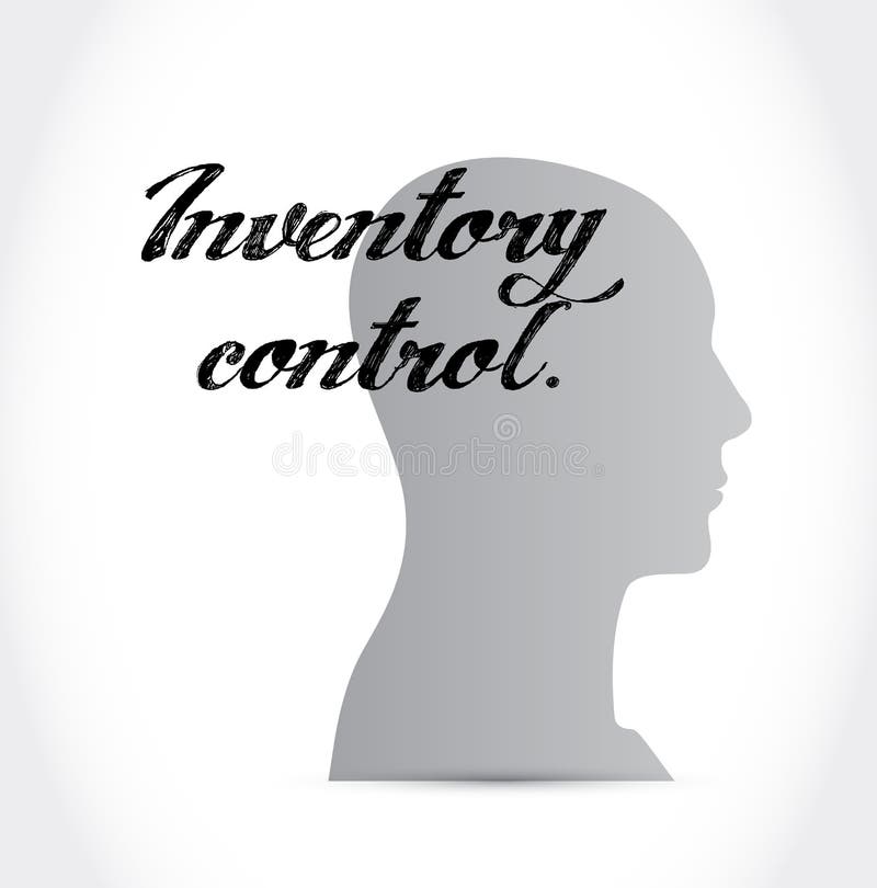 Inventory control mind sign concept royalty free illustration