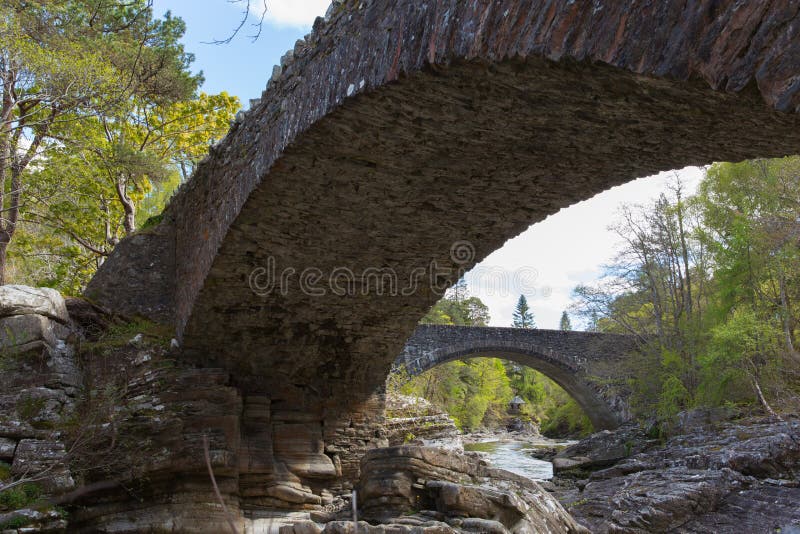 Invermoriston tiende un puente sobre cruces turísticas escocesas BRITÁNICAS del destino de Escocia que cae el río espectacular Mo imágenes de archivo libres de regalías Invermoriston tiende un puente sobre cruces turísticas escocesas BRITÁNICAS del destino de Escocia que cae el río espectacular Mo imágenes de archivo libres de regalías