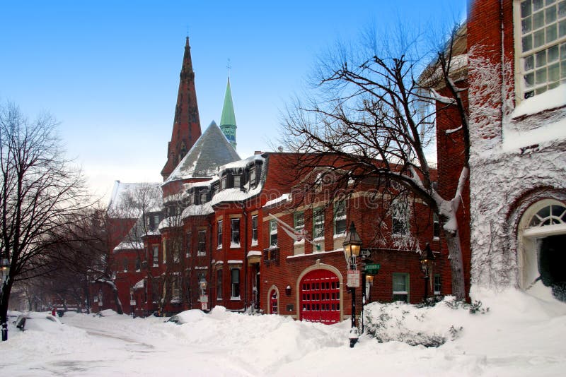 Inverno de Boston imagem de stock Inverno de Boston imagem de stock