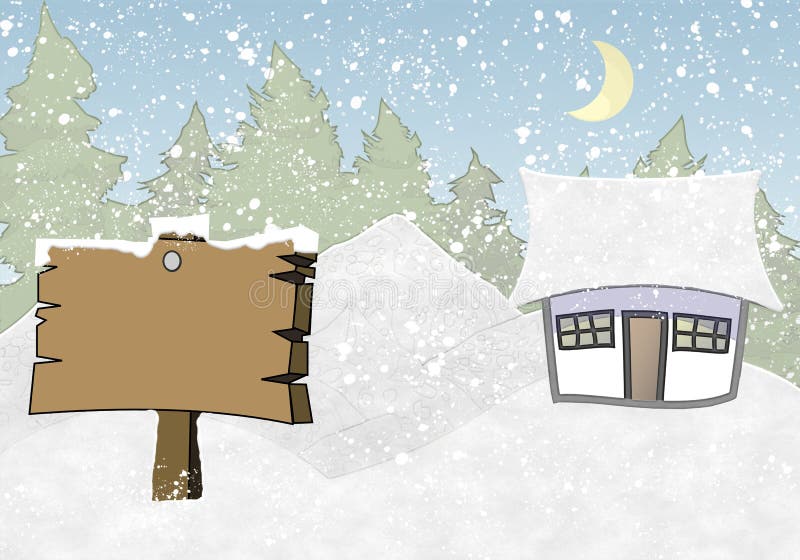 Inverno della struttura della foto con abete e neve royalty illustrazione gratis Inverno della struttura della foto con abete e neve royalty illustrazione gratis