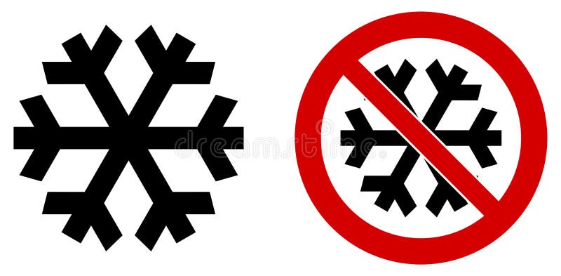 Inverno nero di significato dell'icona del fiocco di neve/freddo semplice/gelata Inoltre versione nei mezzi rossi del cerchio