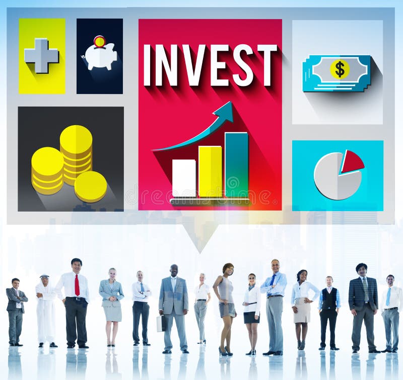 Invest Analysis Financial Economy Planning Concept stock image