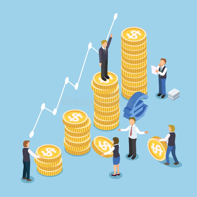 Investeringtillväxtbegrepp stock illustrationer