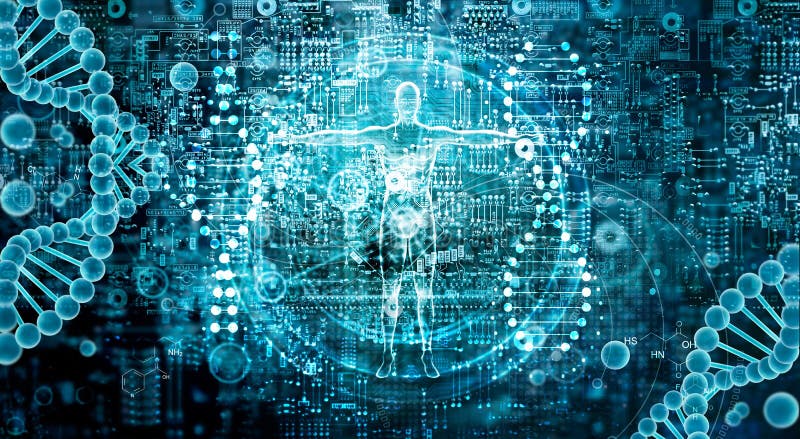 Investigación genética y concepto de la ciencia de Biotech Tecnología de la biología humana Investigación genética y concepto de la ciencia de Biotech Tecnología de la biología humana
