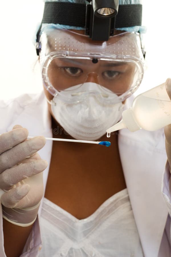 Forensic Scientist or Serologist testing for human fluids. Properly collected and preserved evidence can establish a strong link between an individual and a criminal act. Evidence or lack evidence can also be used to bolster or contradict a witness statement or any statements that the suspect may make. Blood evidence can also point the investigator in the direction he or she needs to go to solve the case. Sterile cotton swabs are the accepted collection material for blood stains, saliva and other body fluids. Forensic Scientist or Serologist testing for human fluids. Properly collected and preserved evidence can establish a strong link between an individual and a criminal act. Evidence or lack evidence can also be used to bolster or contradict a witness statement or any statements that the suspect may make. Blood evidence can also point the investigator in the direction he or she needs to go to solve the case. Sterile cotton swabs are the accepted collection material for blood stains, saliva and other body fluids.