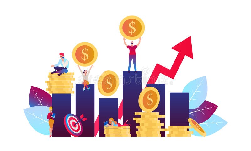 Investing in the Future Vector Illustration. Flat Design Concept for