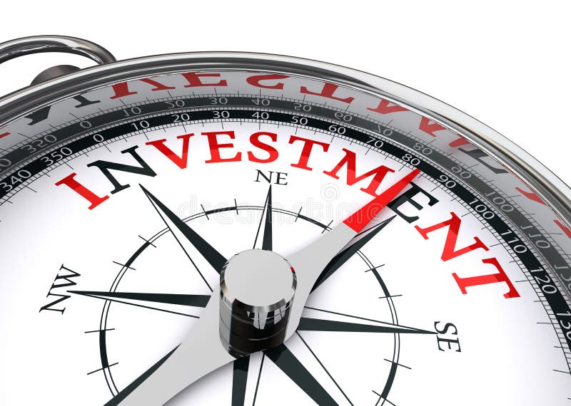 Investitionsbegriffskompaß vektor abbildung Investitionsbegriffskompaß vektor abbildung