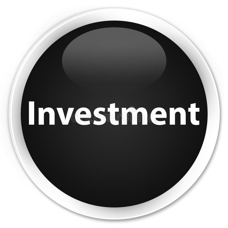 Investment Premium Black Round Button Stock Illustration Illustration