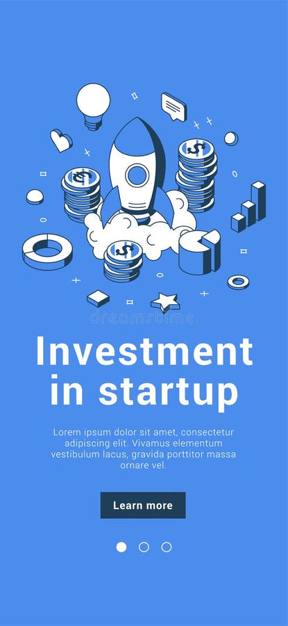 Investment in startup innovation solution idea generation for project development mobile app vector vector illustration