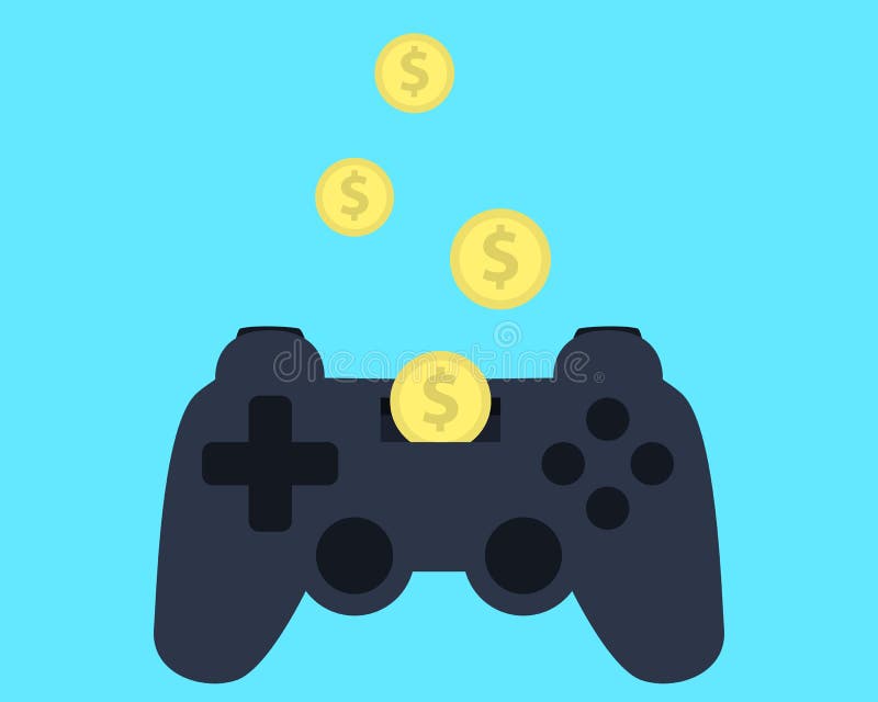 Investment in video games stock vector. Illustration of development
