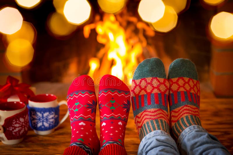 Invierno del día de fiesta de la familia de Navidad de la Navidad imagenes de archivo