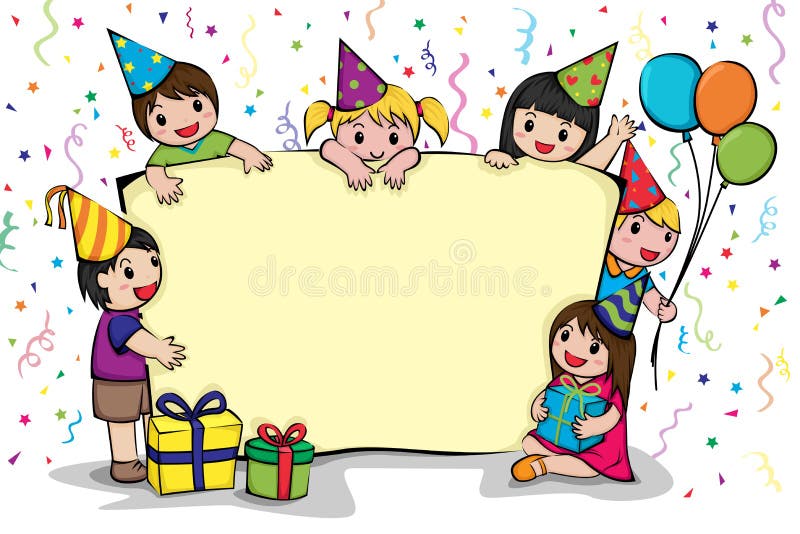 Invitación de la fiesta de cumpleaños stock de ilustración Invitación de la fiesta de cumpleaños stock de ilustración