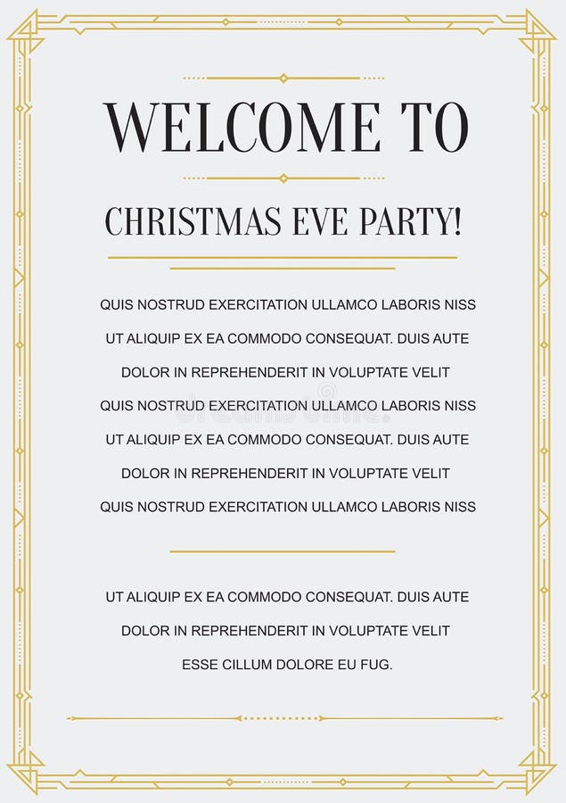 Invitación del estilo de Gatsby stock de ilustración Invitación del estilo de Gatsby stock de ilustración