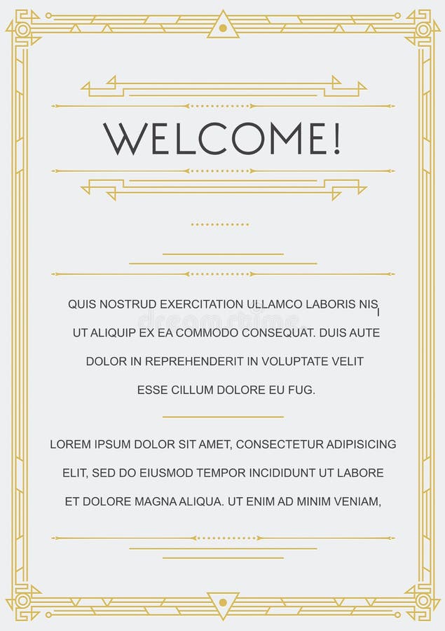 Invitación del estilo de Gatsby libre illustration Invitación del estilo de Gatsby libre illustration