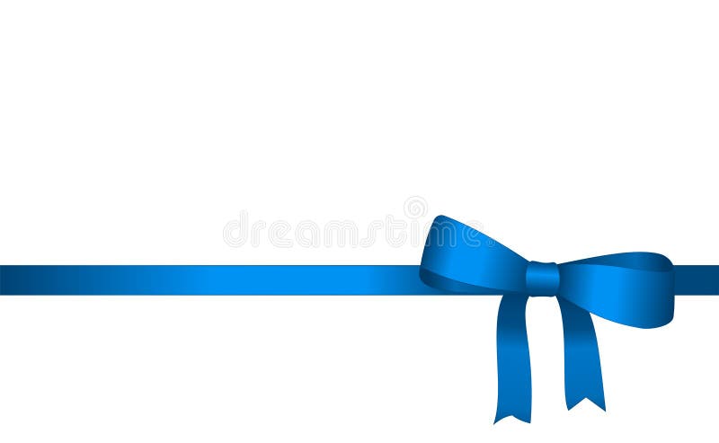 Invitación, saludo o carte cadeaux con Blue Ribbon y un arco Plantilla del vale de regalo con el lugar para el texto ilustración del vector Invitación, saludo o carte cadeaux con Blue Ribbon y un arco Plantilla del vale de regalo con el lugar para el texto ilustración del vector