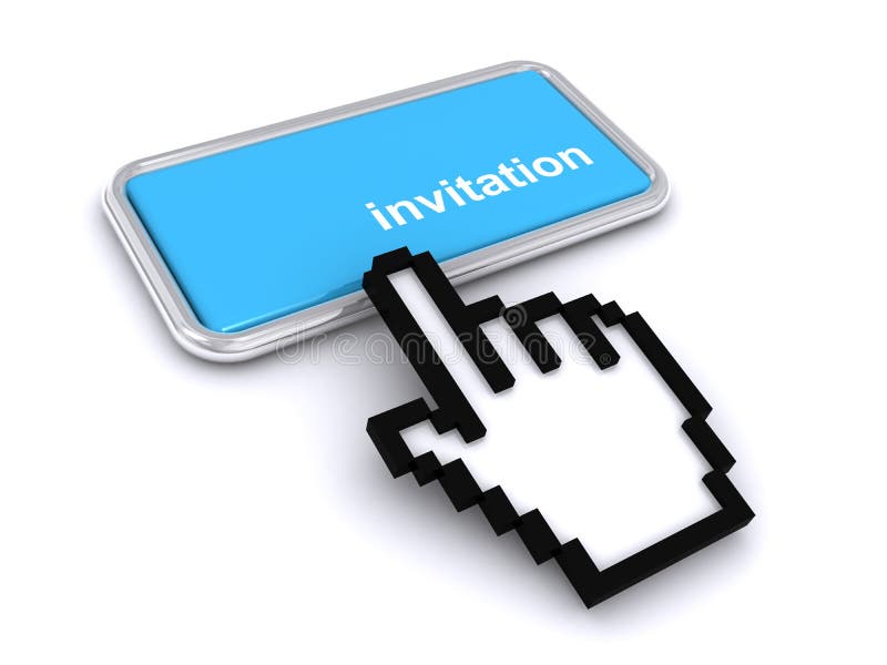Invitation button royalty free illustration