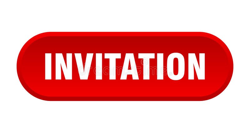 Invitation button. rounded sign on white background royalty free illustration