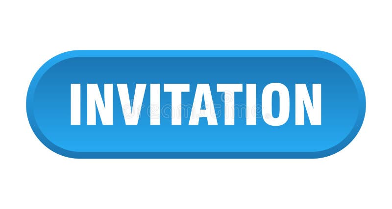 Invitation button. rounded sign on white background royalty free illustration
