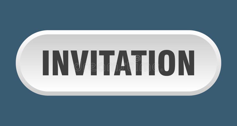 Invitation button. rounded sign on white background royalty free illustration
