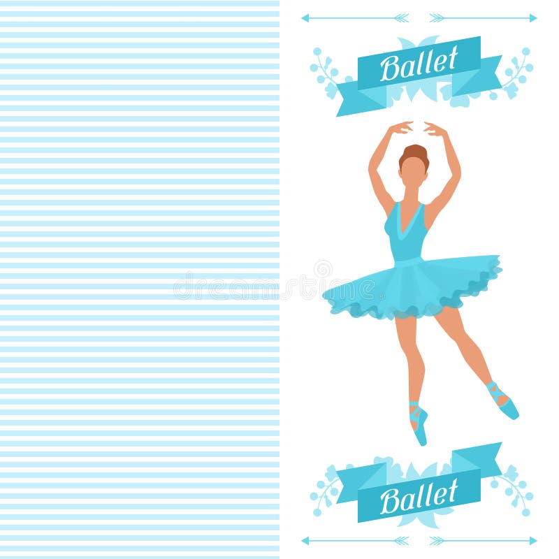 Invitation card to ballet dance show with vector illustration Invitation card to ballet dance show with vector illustration