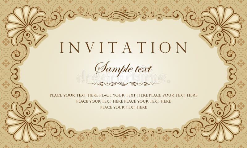 Invitation card vector design - vintage style royalty free illustration Invitation card vector design - vintage style royalty free illustration
