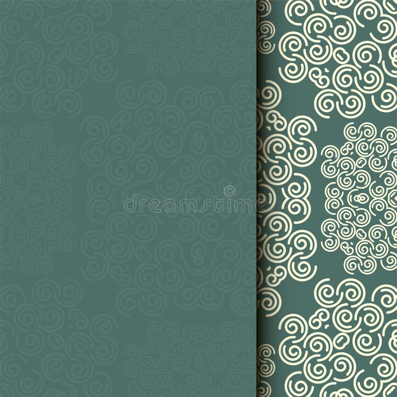 Invitation Card with Vertical Label Place for Text. Vector royalty free illustration