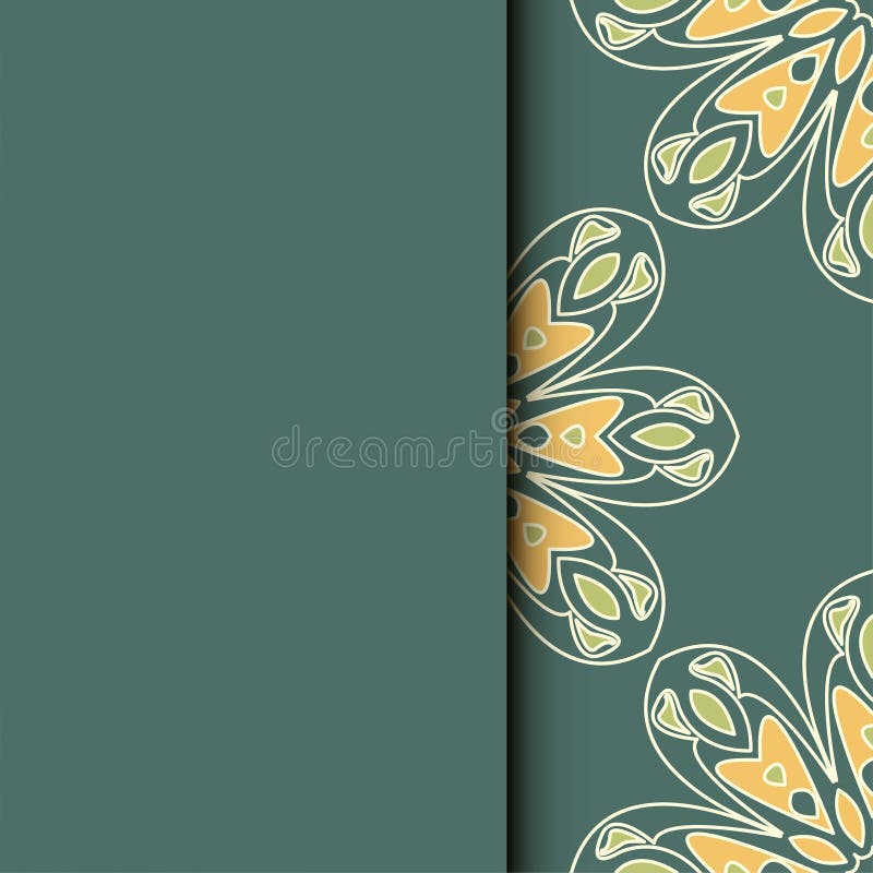 Invitation Card with Vertical Label Place for Text. Vector vector illustration